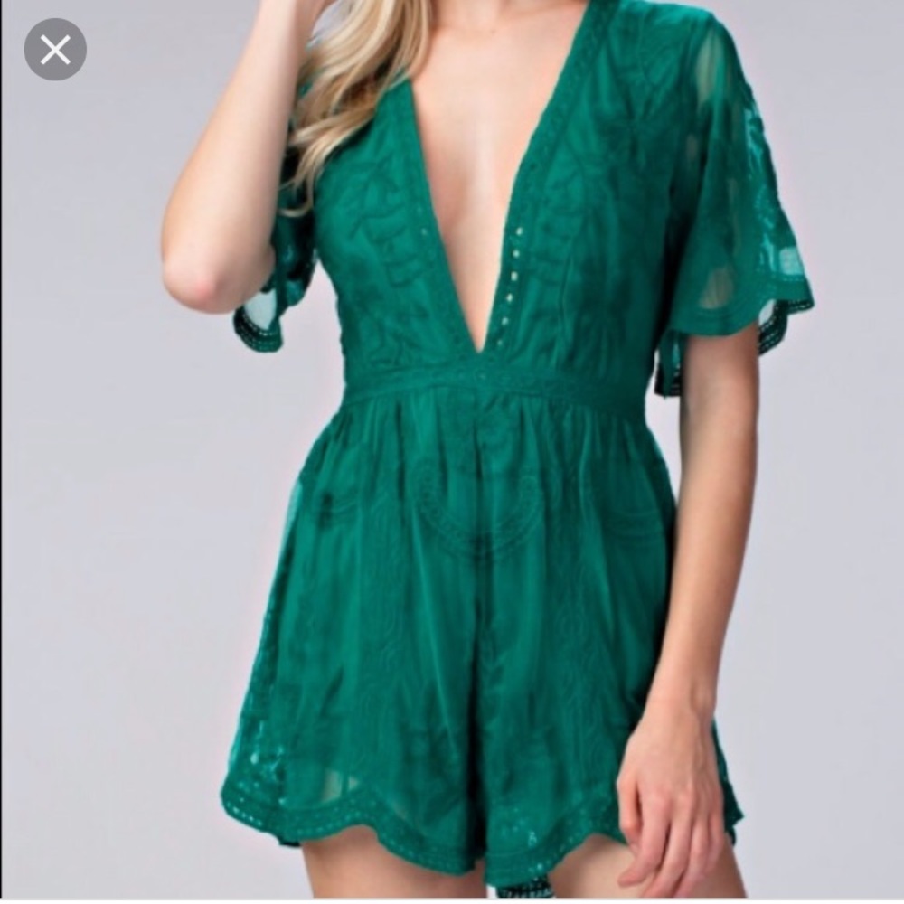 Honey Punch lace romper